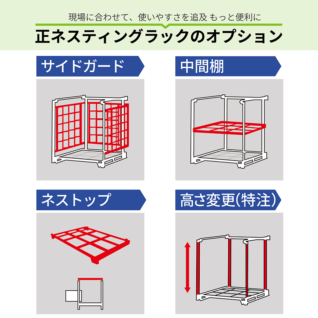 正ネスティングラック TNR-2R | ボックスパレット等搬送機は株式会社