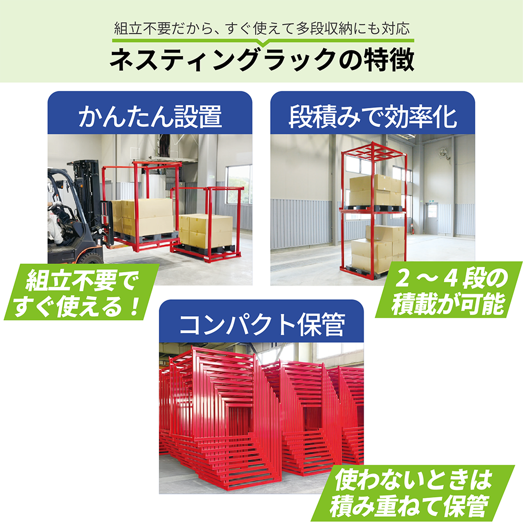 正ネスティングラック TNR-1R | ボックスパレット等搬送機は株式会社